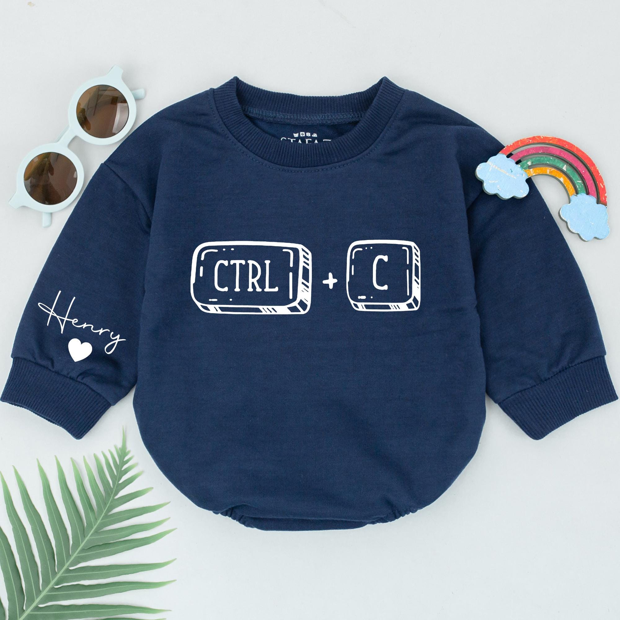 Playful CTRL+C CTRL+V Rompers for Twins Cozy Baby Bodysuit Set Boys Girls Outfit Modern Tech-Inspired Design Soft Cotton Gift