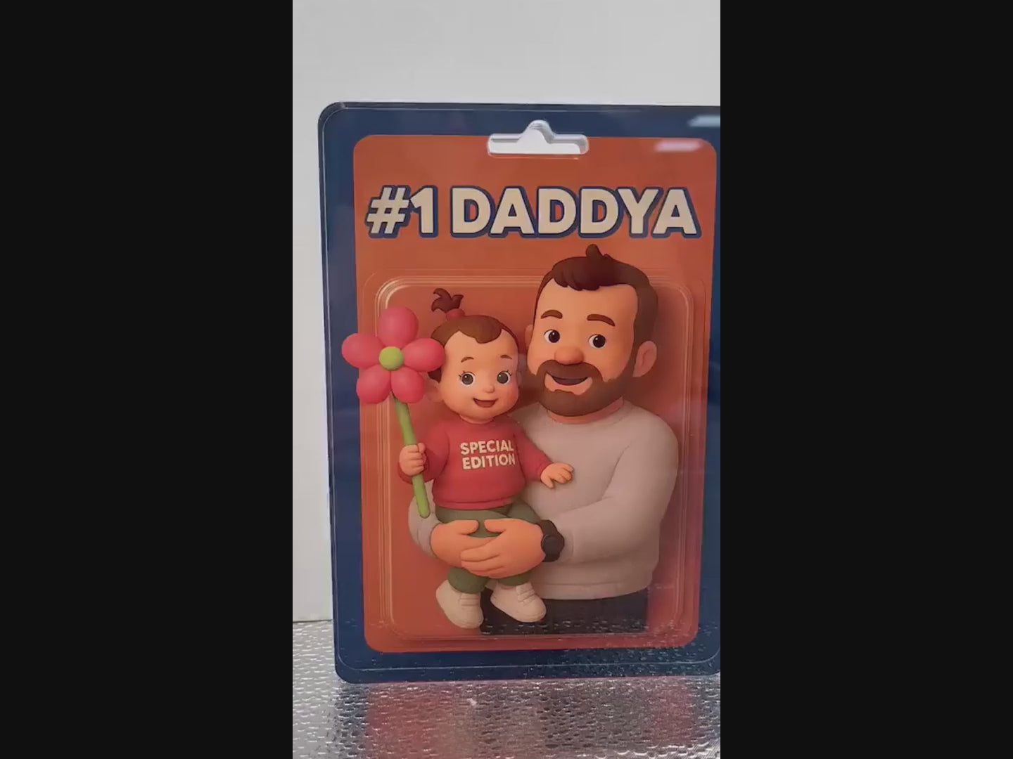Custom " Best Dad Ever " Acrylic Block – Personalized Father's Day Gift with Photo & Action Figure Style for Dad, Husband & Kids