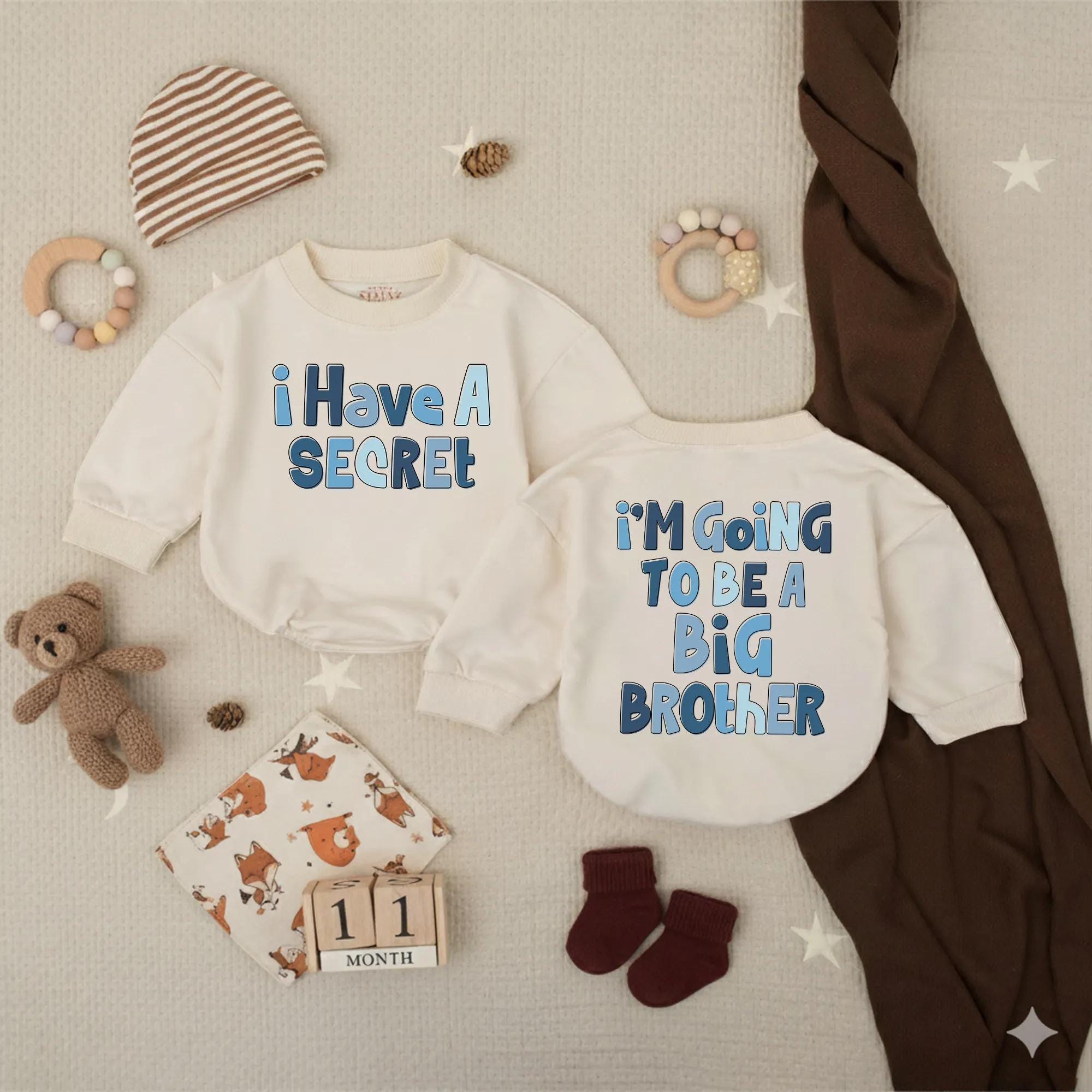 Promoted to Big Brother Toddler Romper Playful Blue Typography Pregnancy Announcement Outfit Baby Shower Gift for Boys Cute Sibling Reveal