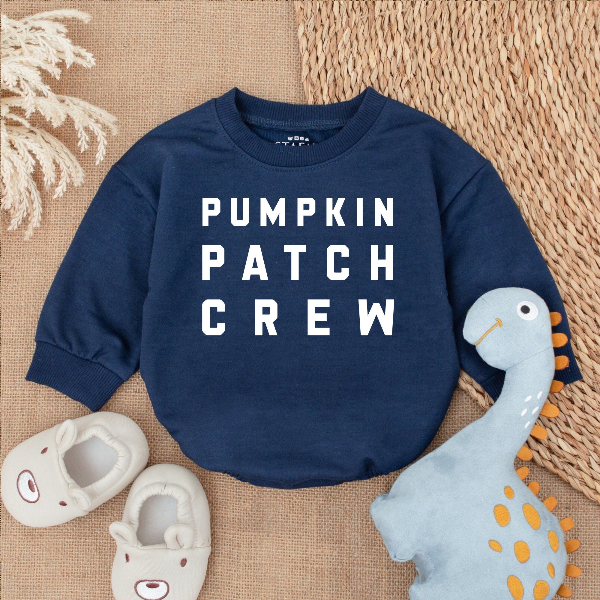 Pumpkin Patch Crew Baby Romper Thanksgiving Outfit Infant Girl Clothes Cozy Fall Gift First Holiday Soft Cotton Bodysuit