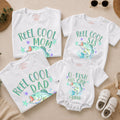 Reel Cool Family Fishing Shirts and O-Fish-Ally One Birthday Romper with Custom Name, Matching 1st Birthday Outfit for Boys or Girls