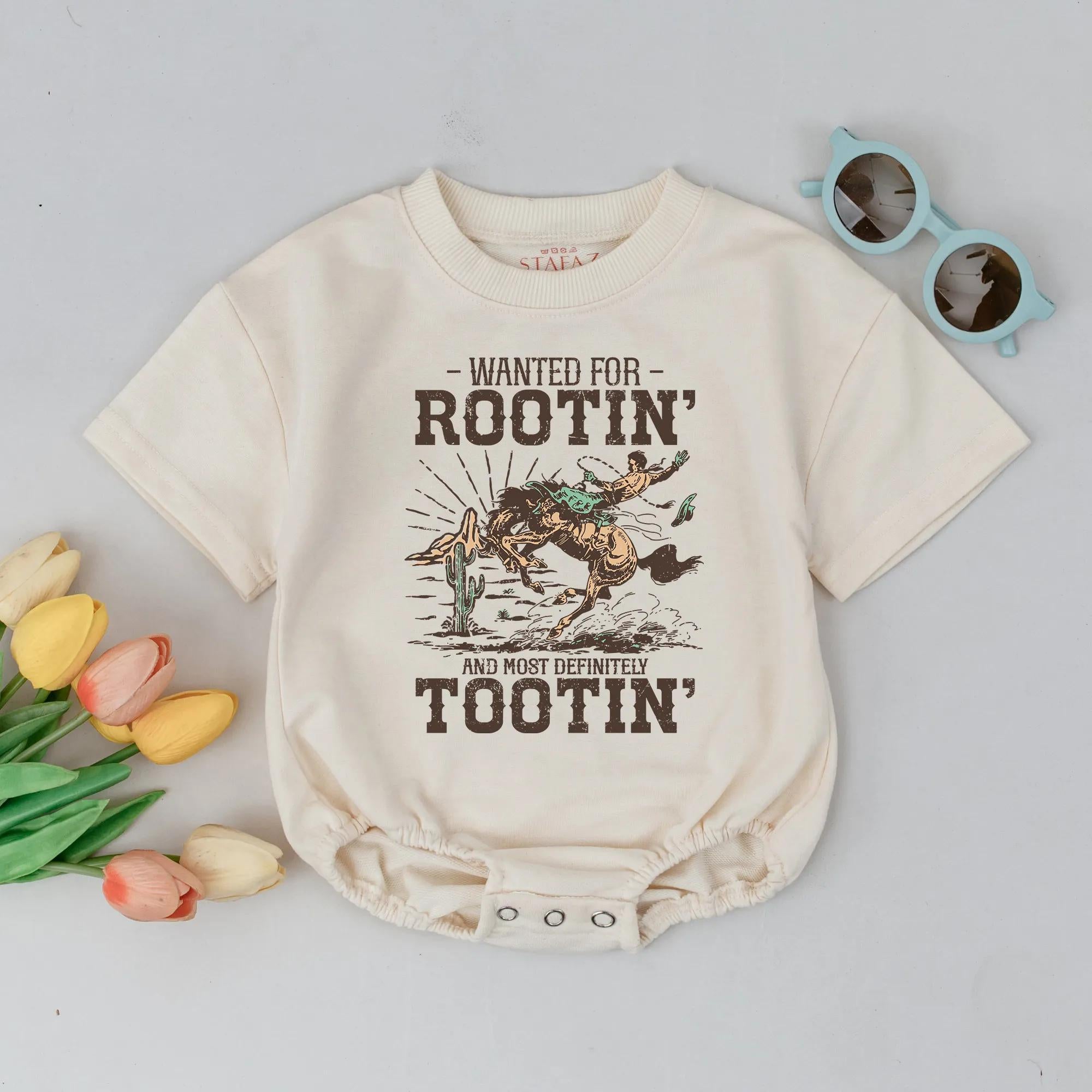 Retro Cowboy Baby Romper with Rodeo Design Western Toddler Outfit Soft Cotton Baby Shower Gift for Country Boy Newborn Bodysuit