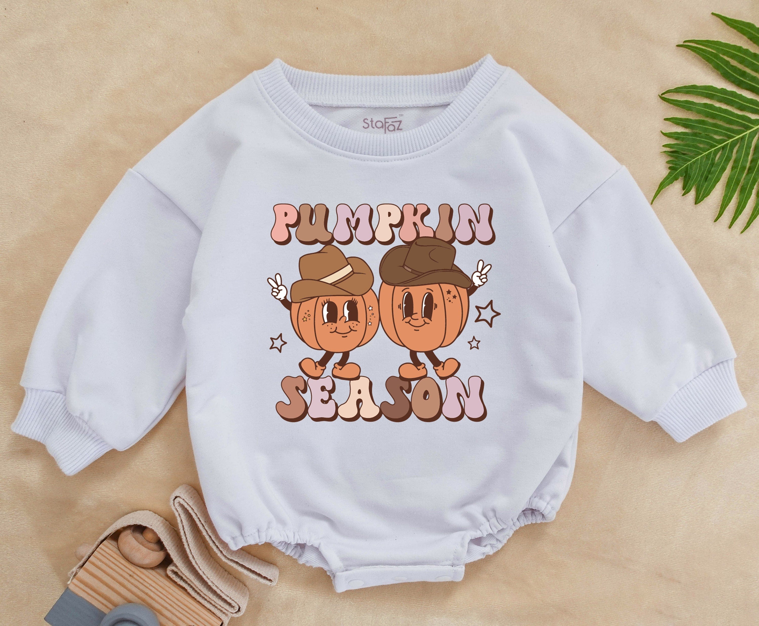 Retro Pumpkin Season Baby Romper Halloween Outfit Fall Baby Clothes First Halloween Gift Comfortable Vintage Style Cotton Bodysuit