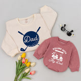 Rolling With My Dad Baby Romper and Golf Ball Dad Shirt, Matching Father Son Outfits for Father's Day or Family Photos