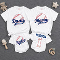 Rookie of the Year Baseball Family Matching Shirts with Custom Name, 1st Birthday Outfit for Baby, Mom, Dad, and Siblings