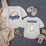 Rookie of the Year Baseball Family Matching Shirts with Custom Name, 1st Birthday Outfit for Baby, Mom, Dad, and Siblings