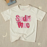 Sadie Mae Baby Girl Valentine Romper with Pink Bow Design, Custom Name Outfit for First Valentine, Cute Bubble Romper Gift