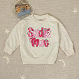 Sadie Mae Baby Girl Valentine Romper with Pink Bow Design, Custom Name Outfit for First Valentine, Cute Bubble Romper Gift