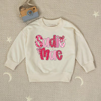Sadie Mae Baby Girl Valentine Romper with Pink Bow Design, Custom Name Outfit for First Valentine, Cute Bubble Romper Gift