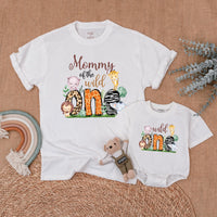Safari Family Birthday Shirts Personalized Cute Animal Design Matching Outfits Mommy Daddy Brother of the Wild First Birthday Gift
