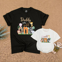 Safari Family Birthday Shirts Personalized Cute Animal Design Matching Outfits Mommy Daddy Brother of the Wild First Birthday Gift