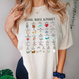 School Nurse Alphabet Romper for Babies, Soft Cotton Baby Outfit with Fun ABC Design, Perfect Gift for Nurse Appreciation or Baby Shower