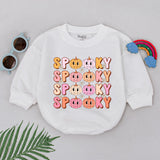 Spooky Dude Pumpkin Halloween Baby Romper for Girls Cheerful First Holiday Gift Newborn Playful Outfit Soft Cotton Boo Season Design