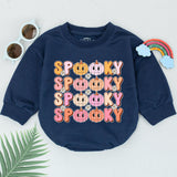 Spooky Dude Pumpkin Halloween Baby Romper for Girls Cheerful First Holiday Gift Newborn Playful Outfit Soft Cotton Boo Season Design