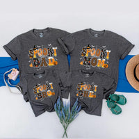 Spooky One Halloween Birthday Shirt for Baby or Toddler with Retro Bubble Letter Design Custom 1st Birthday Outfit Family Matching Tee