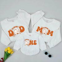 Spooky One Halloween Birthday Sweatshirt with Ghost Design, First Birthday Outfit, Toddler Matching Family Shirt, Cute Halloween Gift