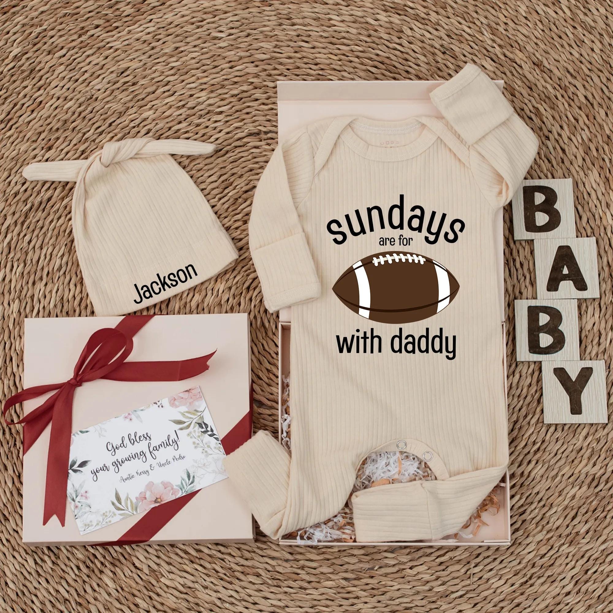 Sundays Are for Football with Daddy Baby Bodysuit Cute Newborn Outfit Game Day Cotton Comfortable Infant Gift