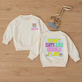 Sunny Days and Double Plays Baby Bubble Romper, Custom Softball Name Outfit, Ultra-Soft Cotton, Matching Family Style for Summer Playtime