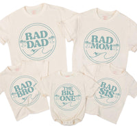 Surf 1st Birthday Shirt The Big One Rad Mom Dad Matching Family Outfits Vintage Teal Palm Tree Design Comfortable Cotton Toddler Gift