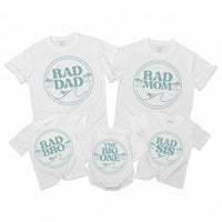 Surf 1st Birthday Shirt The Big One Rad Mom Dad Matching Family Outfits Vintage Teal Palm Tree Design Comfortable Cotton Toddler Gift
