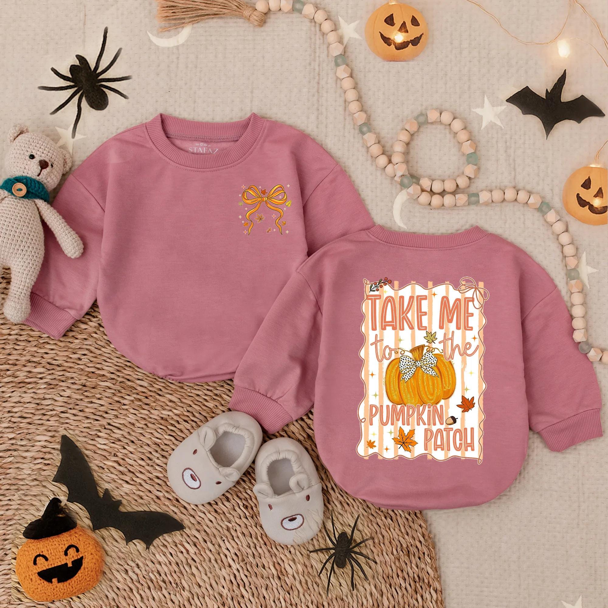 Take Me to the Pumpkin Patch Romper for Baby Fall Outfit Boys Girls Cotton Soft First Thanksgiving Autumn Infant Apparel