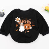 Tis the Season Baby Romper Retro Fall Design Halloween Ghost Pumpkin Daisy Soft Cotton Infant Bodysuit for Holiday Celebrations