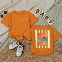 Two Moms Club Baby Romper with Retro Pride Design LGBTQ+ Newborn Outfit, Soft Cotton Bodysuit for Infant, Lesbian Mom Baby Shower Gift