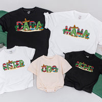 Uno Fiesta Birthday Shirt Matching Family Outfits Vibrant Mexican Design with Sombreros Cacti Maracas Personalized Baby Bodysuit