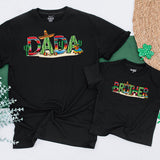 Uno Fiesta Birthday Shirt Matching Family Outfits Vibrant Mexican Design with Sombreros Cacti Maracas Personalized Baby Bodysuit