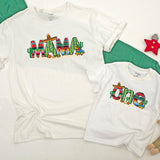 Uno Fiesta Birthday Shirt Matching Family Outfits Vibrant Mexican Design with Sombreros Cacti Maracas Personalized Baby Bodysuit