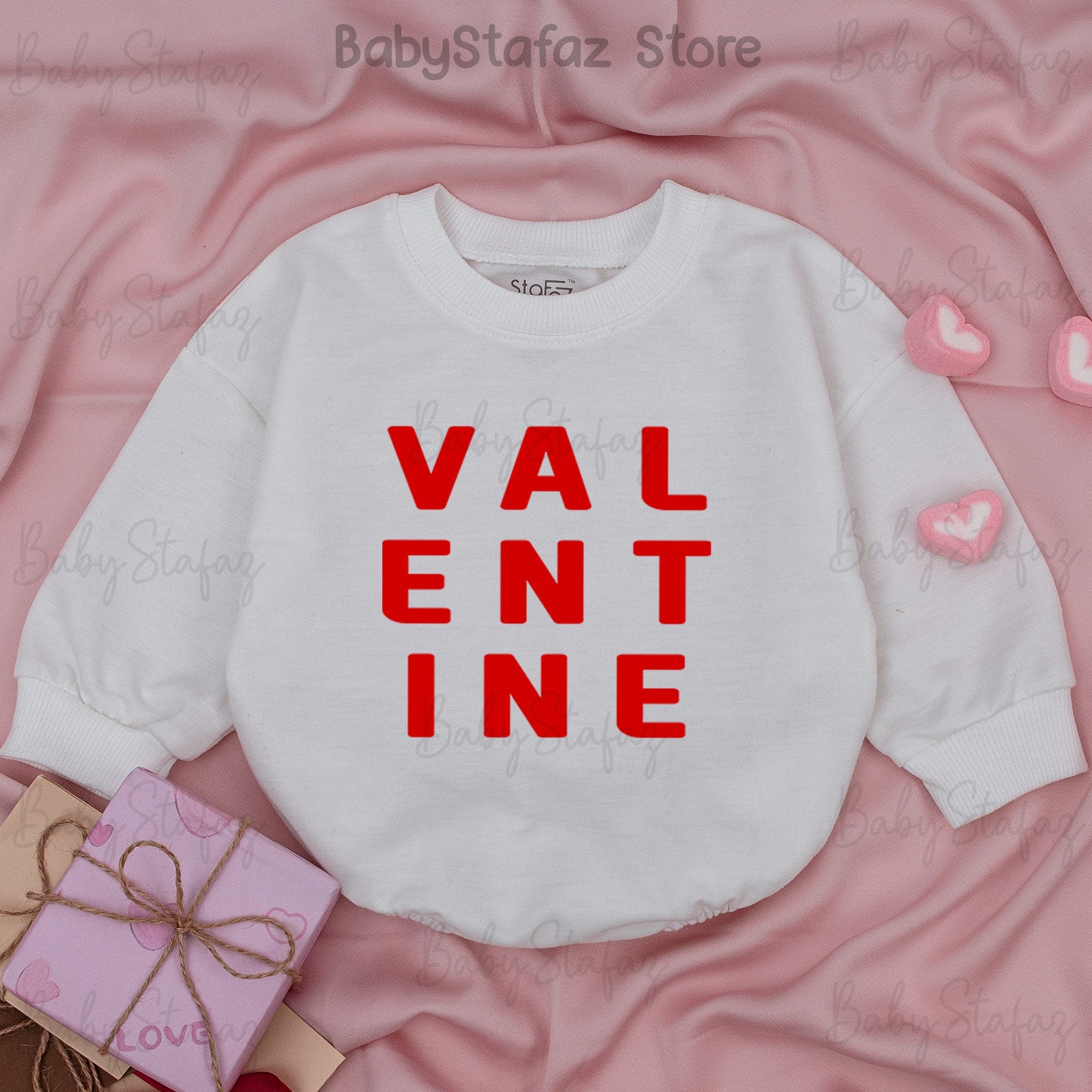 Valentine's Day Baby Romper Soft Pink Outfit for Girls First Holiday Minimalist Design Baby Shower Gift Comfortable Cotton Clothes