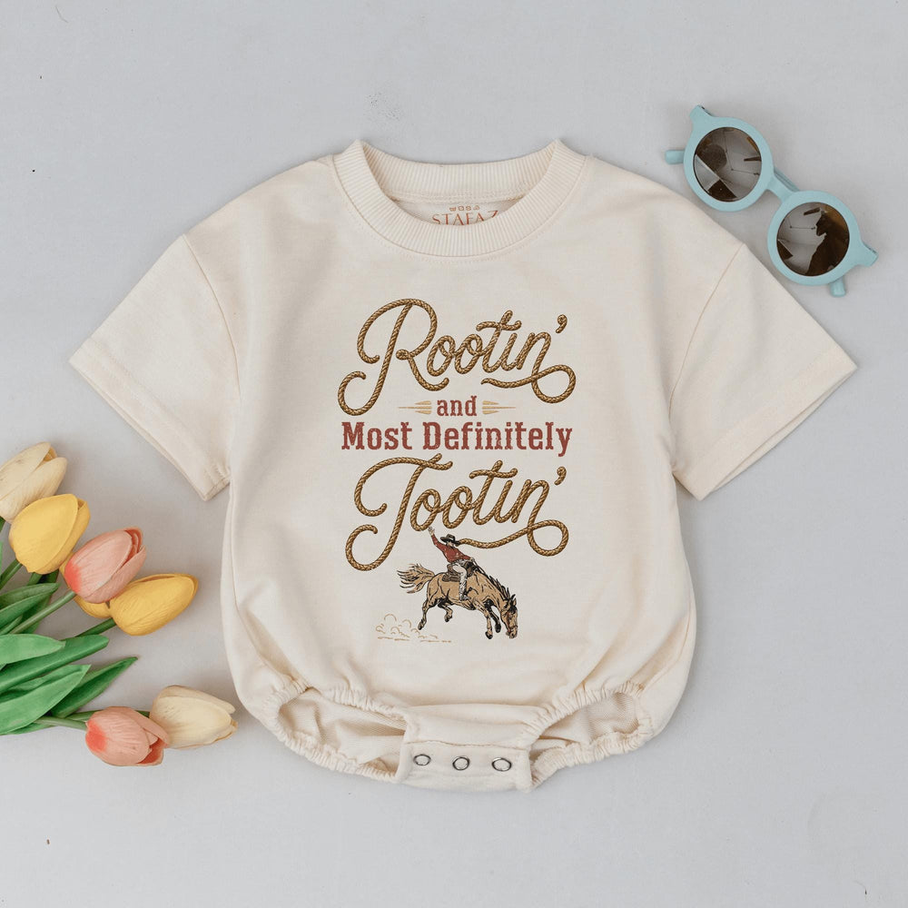 Western Baby Romper Rootin Tootin Cowboy Bodysuit Funny Country Infant Outfit Baby Shower Gift Comfortable Rodeo Birthday Clothes