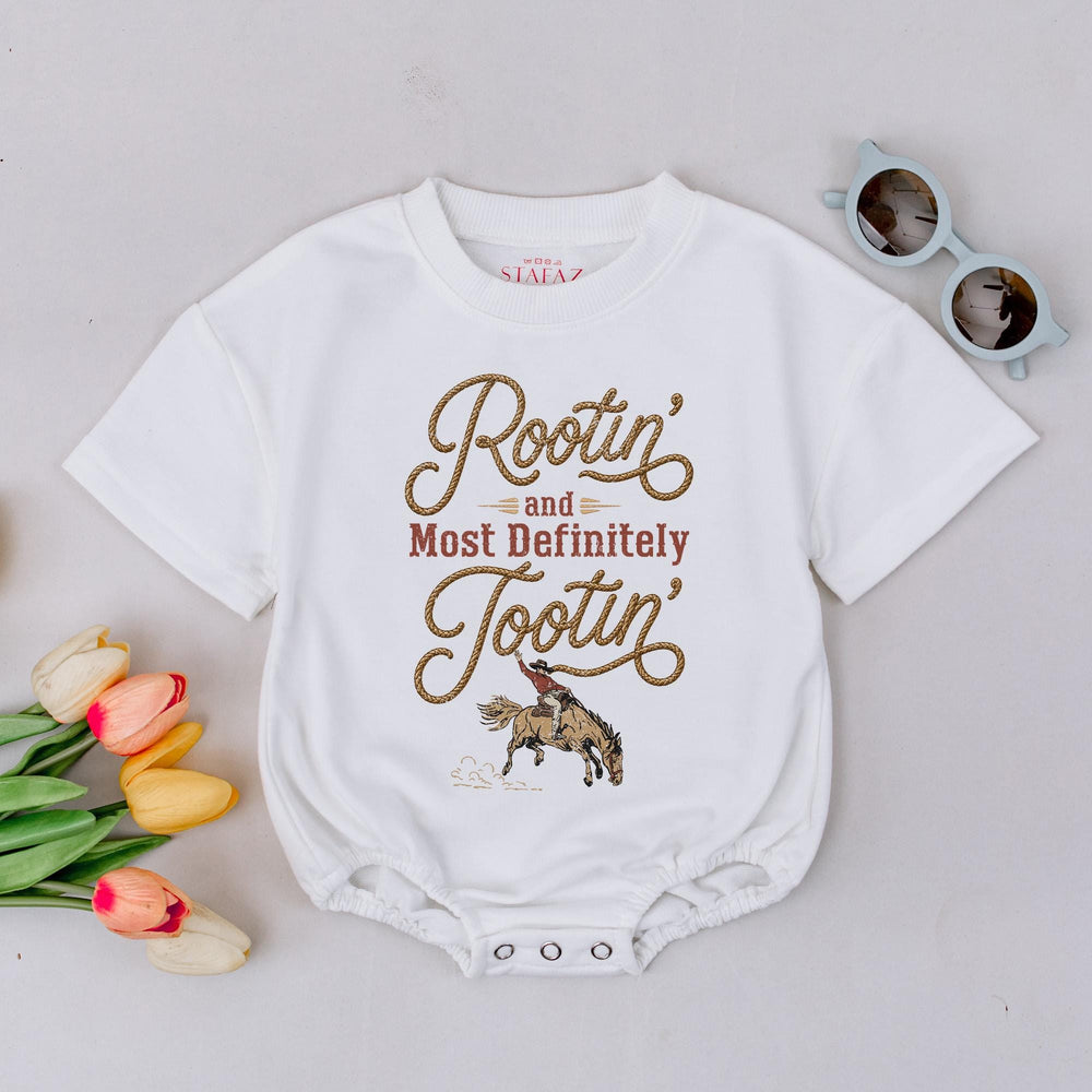 Western Baby Romper Rootin Tootin Cowboy Bodysuit Funny Country Infant Outfit Baby Shower Gift Comfortable Rodeo Birthday Clothes