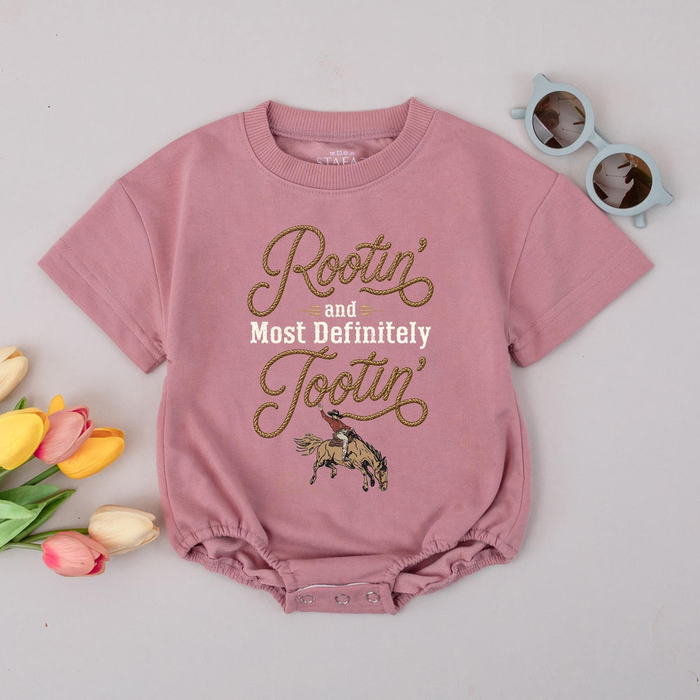 Western Baby Romper Rootin Tootin Cowboy Bodysuit Funny Country Infant Outfit Baby Shower Gift Comfortable Rodeo Birthday Clothes