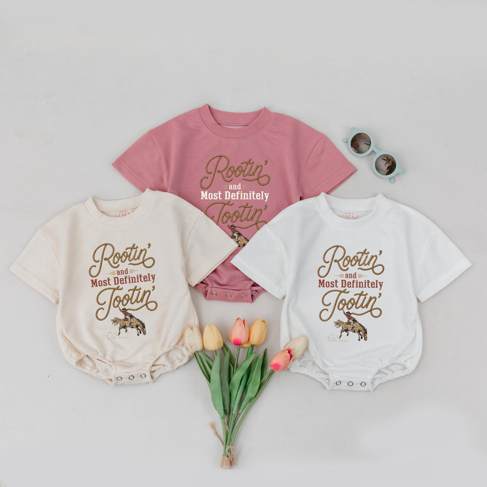 Western Baby Romper Rootin Tootin Cowboy Bodysuit Funny Country Infant Outfit Baby Shower Gift Comfortable Rodeo Birthday Clothes