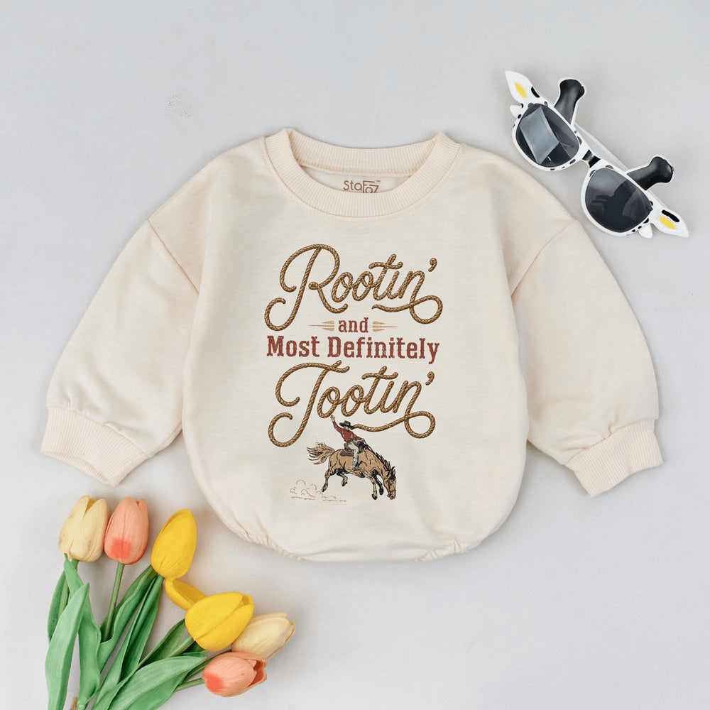 Western Baby Romper Rootin Tootin Cowboy Bodysuit Funny Country Infant Outfit Baby Shower Gift Comfortable Rodeo Birthday Clothes