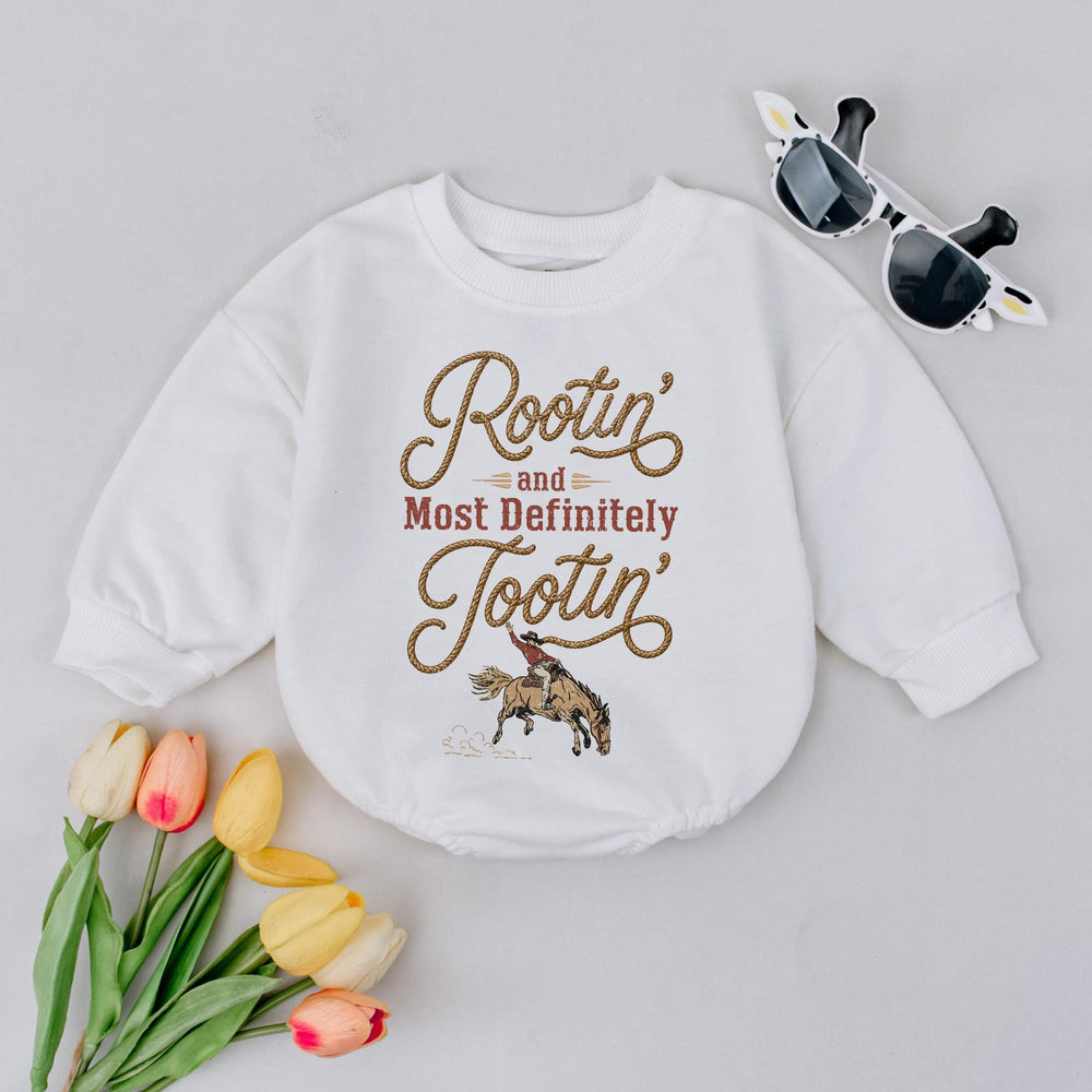 Western Baby Romper Rootin Tootin Cowboy Bodysuit Funny Country Infant Outfit Baby Shower Gift Comfortable Rodeo Birthday Clothes