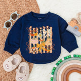 Whimsical Autumn Pumpkin Floral Romper Baby Girl Thanksgiving Outfit Toddler's Festive Fall Clothes Halloween Gift Vibrant Colors