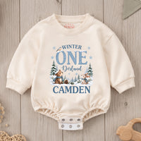 Winter ONEderland 1st Birthday Matching Family Sweatshirts with Woodland Bear Design, Custom Name Christmas Outfit Set