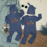 Womb Mates Twin Baby Outfit with Retro Rainbow Design Personalized Hat Custom Funny Newborn Rompers Cute Gift for Twins Baby Shower