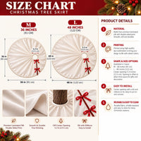 Woodland Fox Christmas Tree Skirt with Custom Family Name, Holiday Decor Featuring Festive Red Foxes and Winter Floral Design