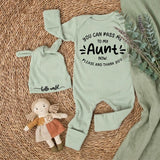 You Can Pass Me to My Aunt Baby Bodysuit Gender Neutral Outfit Minimalist Design Infant Coming Home Gift for Newborns Soft Cotton Clothing